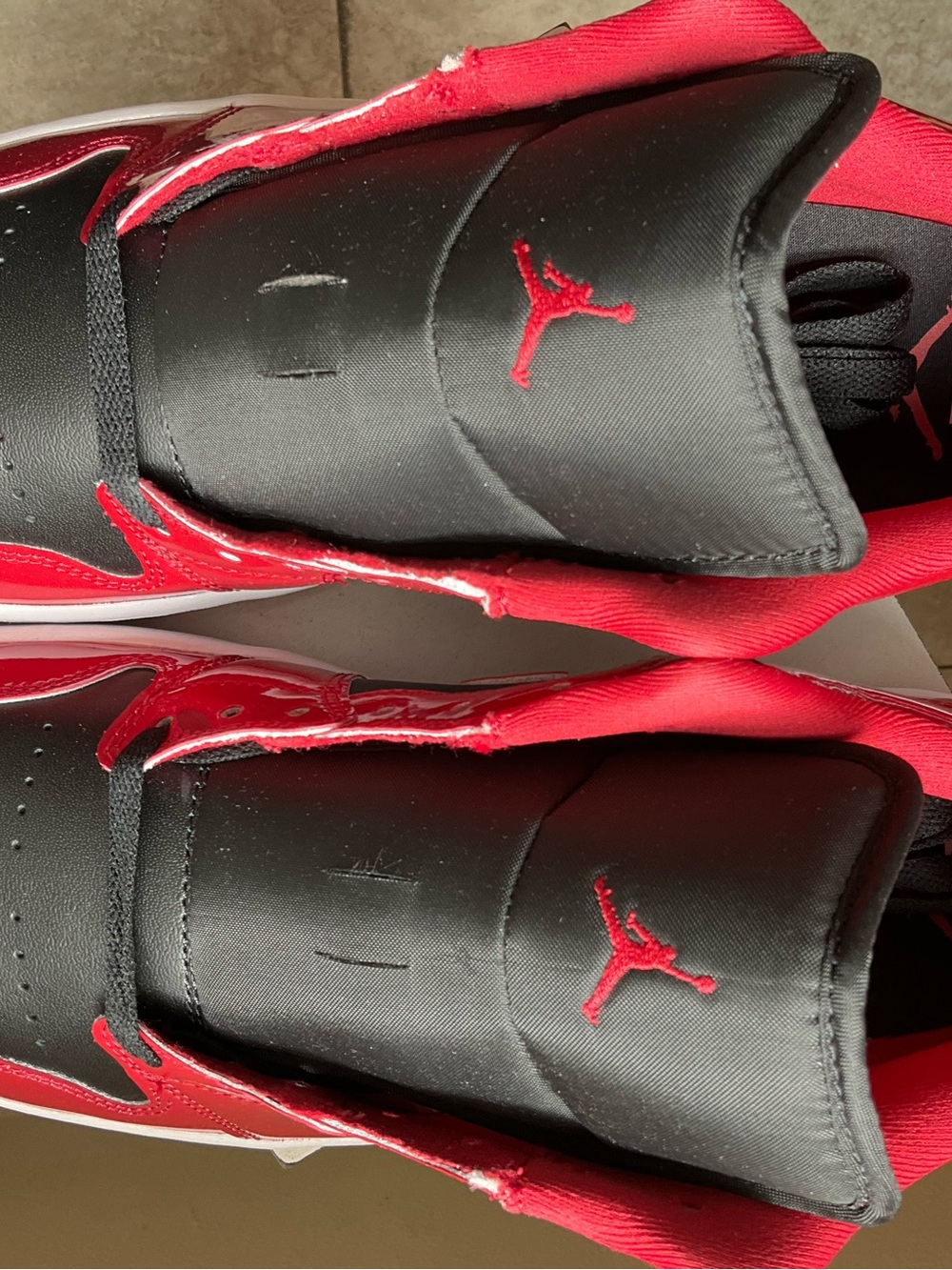 Nike Jordan Air Jordan One Low Patent Leather Varsity Red Black White - Picture 3 of 14